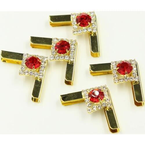 100Pcs Rhinestone Metal Book Corner Scrapbooking DIY Photo Albums Menus Folders Crystals Protectors Decor Supplies