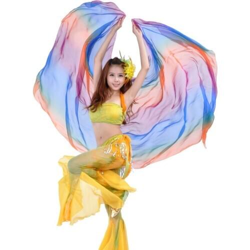 16 Colors Belly Dancing Wear Accessories Scarf Light Texture Chiffon Shawls Women Belly Dance Veils Rectangle 250cm * 120cm