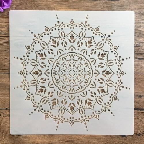 30 * 30cm Mandala Geometry DIY Layering Stencils Wall Painting Scrapbook Coloring Embossing Album Decorative Template for walls