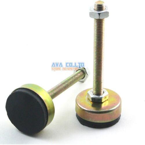 4 Pieces 43mm Base M10x100mm Adjustable Anti Slip Lathe Leg Furniture Leveling Feet Pad