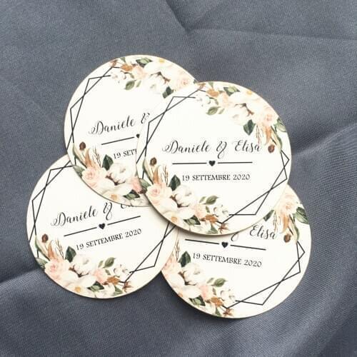50pcs Custom Wedding Decoration Wedding Invitation Card Sticker for Envelop