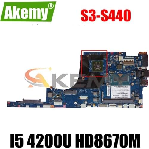 Akemy VIUS5 LA-9761P Is Suitable For Lenovo Thinkpad S3-S440 V4400U Laptop Motherboard CPU I5 4200U GPU HD8670M 100% Test Work