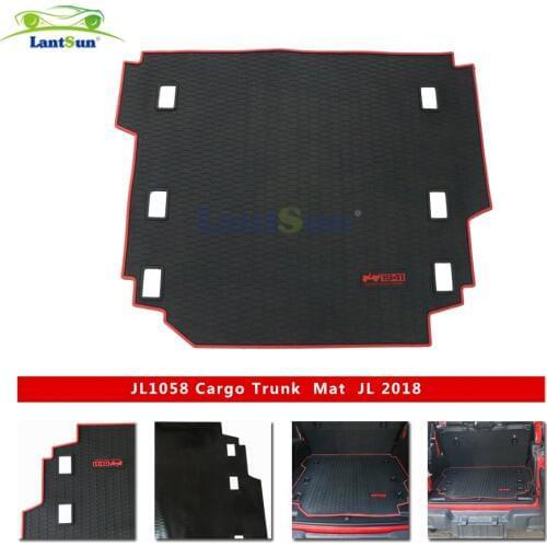 Sahara Car Floor Mats for jeep JL wrangler 2018+ 4door sahara Car emulsion Foot Mat Cargo Liner Trunk Pad Up Styling