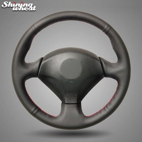 Shining wheat Black Leather Car Steering Wheel Cover for Honda S2000 2000-2008 Civic Si 2002-2004 Acura RSX Type-S 2005