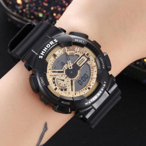 New Shhors Watch Men Led Digital Watches Led Display Analog Digital Quartz Watch Men Sports Watch Reloj Hombre Relogio Masculino