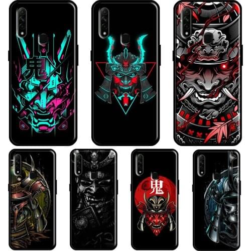 Japanese samurai Oni Hannya Demon Case For OPPO A53 A31 2020 A5 A9 A15 A52 A72 A92 A1K A83 A91 A5S Find X3 Pro Reno 2Z Cover