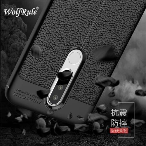 WolfRule sFor Case Nokia 5.1 Plus Cover Shockproof Luxury Leather TPU Back Case For Nokia 5.1 Plus Phone Fundas For Nokia X5 Bag