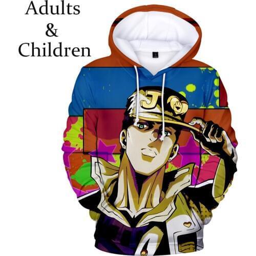 Comic JOJO 3D Hoodies Printed Men Fashion Women Sweatshirts children Streetwear Hoodies JOJO 3D Hoodie Kids Winter Sweatshirt