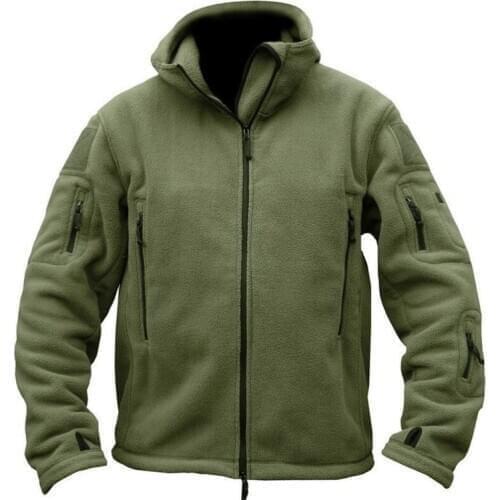 Mens Military Tactical Hooded Jacket Spring Autumn Fashion Fleece Warm Loose Casual Coat Male Outerwears EU Size