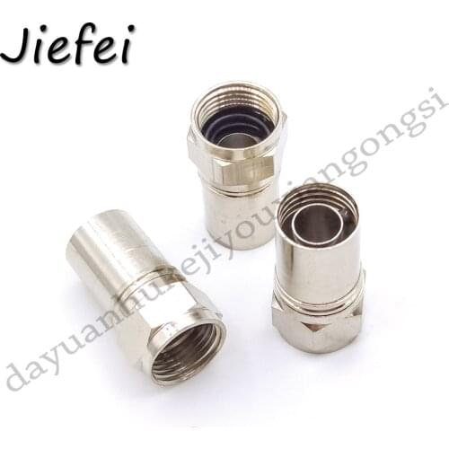 2pcs brass Crimp-On "F" Connector, For Standard Shield RG6/U Cable Selling