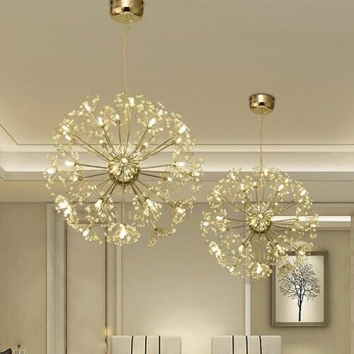 Nordic Chandelier, Postmodern, Simple Dandelion Living Room Bedroom Designer Style Electroplating Chandelier Light Luxury