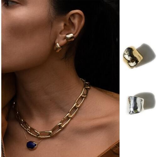 Minimalist Wrap Cartilago Gold Color No Piercing Clip On Earrings For Women Girl Simple Fashion Ear Cuff Jewelry Gifts