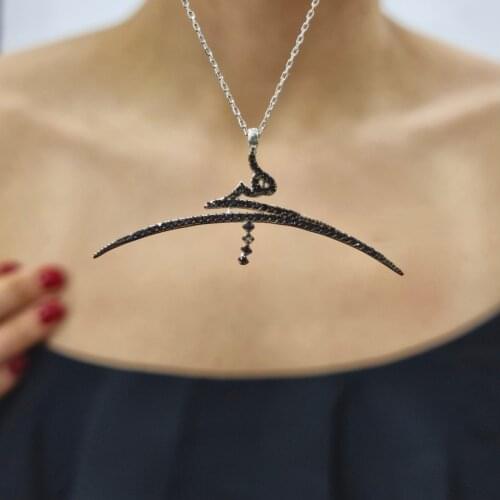 Hic 925 Sterling Silver, Gold, Rose Plated Zircon Necklace For Women Girls Handmade Fashion Jewelry Elegant Minimalist