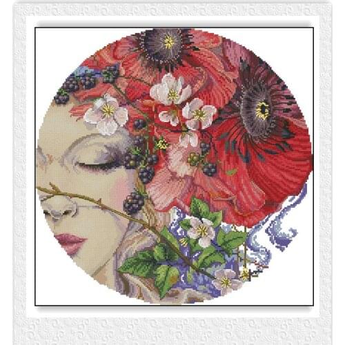 Awakening The Sleeping Girl 44-44 Cross Stitch Kit Packages Counted Cross-Stitching Kits Cross stich Painting Set