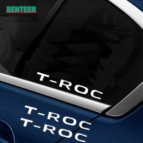 2pcs Car windows sticker For Volkswagen T-Roc TROC Car Styling