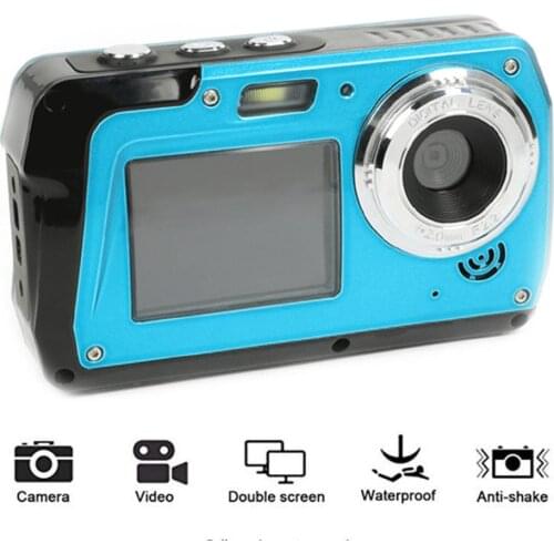 New 48MP Underwater Camera HD 1080P Dual Screen Video Camcorder 16x Digital Zooms Point Shoots Sports Waterproof Digital Camera