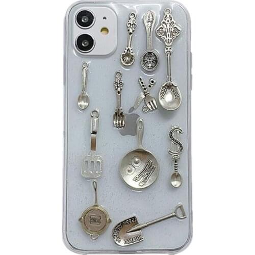 3D Cooker TPU Transparent Case for iPhone 12 Pro Max Back Phone Cover for 12 Mini 11 Pro Max X XS XR 8 7 Plus SE 2020 Capa