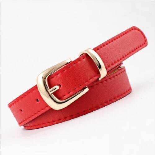 2018 New Cute Adjustable Pink Red Black Wide Waist Belt Laides Waistband Gold Silver Buckle Belts for Women Pants Jeans Girdle