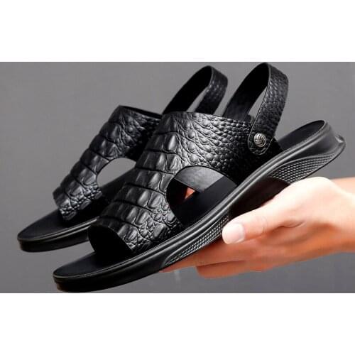 Sandals Mens Summer Men 39 S Sandals Mens Leather Sandles Shoes Summer Rubber Luxury Sandalias De Cuero Para Hombre Piel Beach