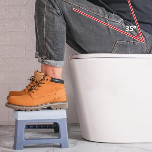 Toilet Stool Foldable Relieve Constipation Squatting Footstool Bathroom Stool Thickened Non Slip Base Folding Stool Toilet Stool