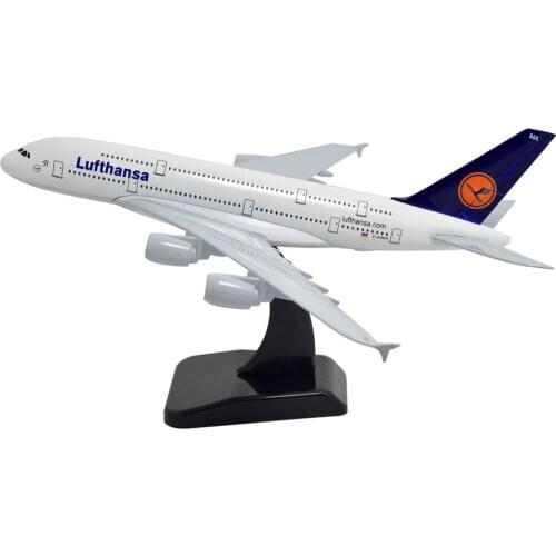 TANG DYNASTY(TM) 1:400 Standard Edition Air Bus A380 Lufthansa Metal Airplane Model Plane Toy Plane Model