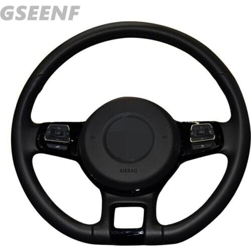 Car Steering Wheel Cover For Volkswagen VW Beetle 2012-2016 Up 2013-2016 Black Hand-stitched Comfortable Artificial Leather