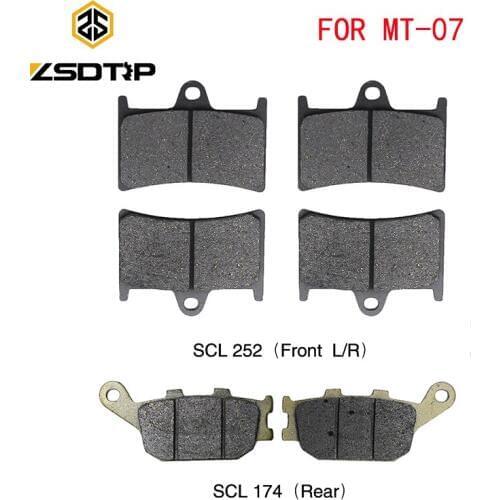 ZSDTRP Semi-Metal Motorcycle Front and Rear Disc Brake Pads Fit For Yamaha MT-07 2014-2016 Brake Pads Set Racing
