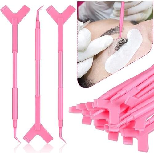 10/30/50/100 Pcs Y Shape Eyelash Lift Tool Eyelash Brush Silicone Grafting Eyelash Lifting Brushes for Eyelash Extension Makeup