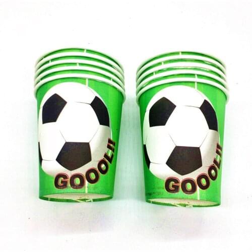 World Cup Theme Soccer Green Disposable Tableware Supplies Party Supplies Birthday Decoration Kids Party Supplies Cup 10pcs