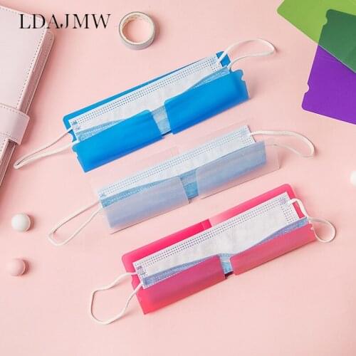 10pcs Pp Temporary Folding Storage Mask Masks Holder Portable Safe Storage Box Unisex Facemask Clip Storage Container