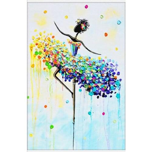2021 Limited Hot Sale Round Full Drill Diamond Painting Ballerina Girl Art Of Handmade Embroidery Cross Stitch Kit Craft 5d Diy