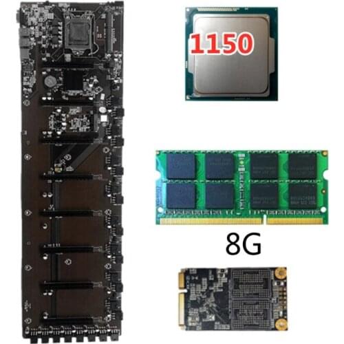 2021 New Onboard B85 BTC Mainboard Chipset VGA HDMI-compatible 8-GPU Bitcoin Motherboards for miner 8PCI-E Mining Mainboard