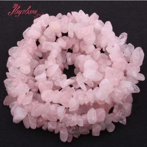 4x6-5x8mm Irregular Shape Bead Roses Quartz Chip Natural Stone Beads For DIY Necklace Bracelats Jewelry Making 34" Free Shipping