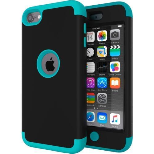 For iPod Touch 7/Touch 6 Case,High Impact Heavy Duty Shockproof Full-Body Protective Case with Dual Layer Hard PC+ Silicone