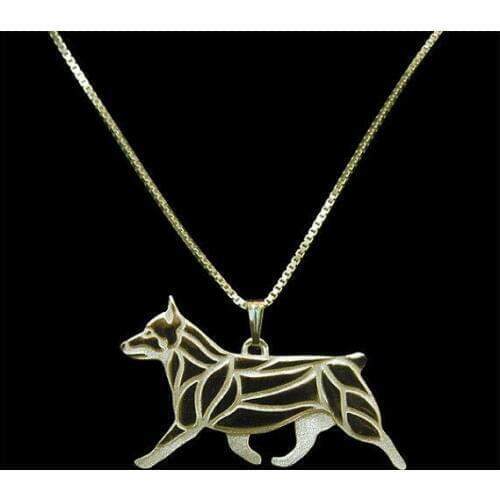 DANGGAO fashion Newest Swedish Vallhund movement pendant for women choker necklace Dog Jewelry Pet Lovers Gift Idea