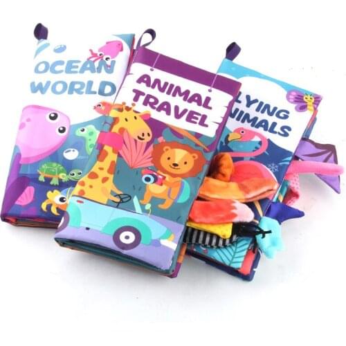 Baby Montessori Soft Cloth Books Early Education Torns Not Bad Baby Cloth Book Infant 0 -12 Months Visual Training Quiet Books