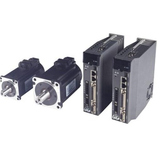 400W 60mm flange mini single phase AC Servo Motor Supporting RS485/CANopen/Pulse/Analog 220V 3000rpm