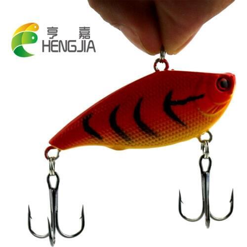 HENGJIA 6cm 10g hard plastic diving game vib fishing lures wobbler vibration crankbaits pike trout catfish pesca fishng tackles