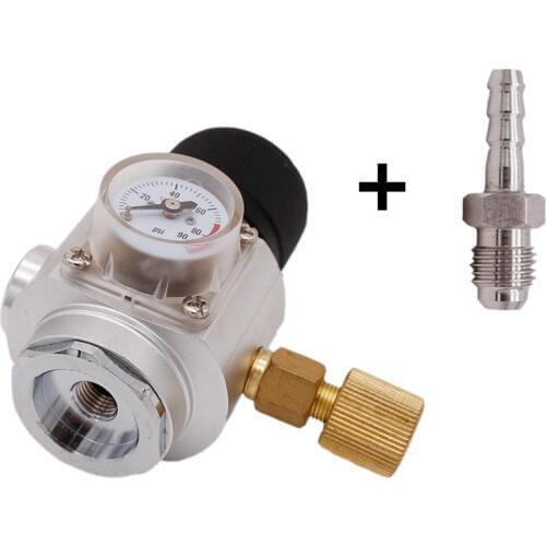 Homebrew CO2 Mini Gas Regulator 3/8-24UNF thread 0 ~ 90 psi Beer Kegging Equipment