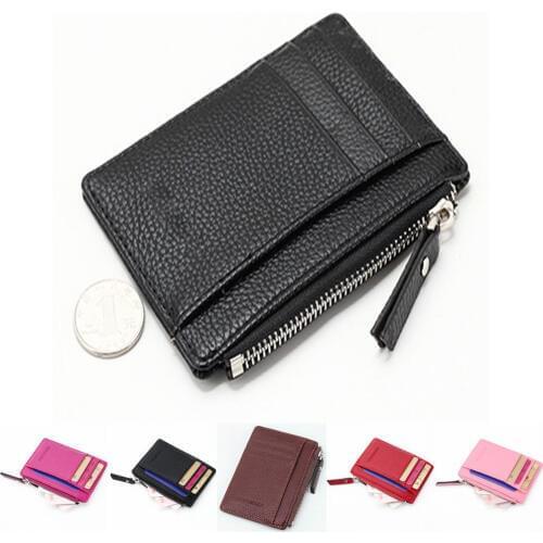 2019 New Women Credit Card Holder Fashion PU Leather Metal Card Holder Automatic Money Cash Clip Mini Wallet