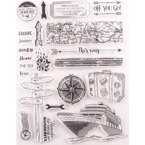 Cruise Ship Arrow Silicone Clear Seal Stamp DIY Scrapbooking Embossing Photo Album Decorative Paper Card Craft Art Handmade Gift