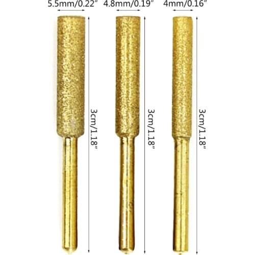 7XEA Metal Diamond Coated Mounted Head Wheel Points Chain Saw Grinding Head Grinding Rotary Bit Shank Emery Grinding Head