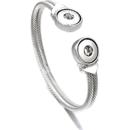 Fashion Interchangeable Metal Bangle 320 Bracelet Copper Bangle 12mm Snap Button Charms Bracelet&Bangles For Women Jewelry Gift