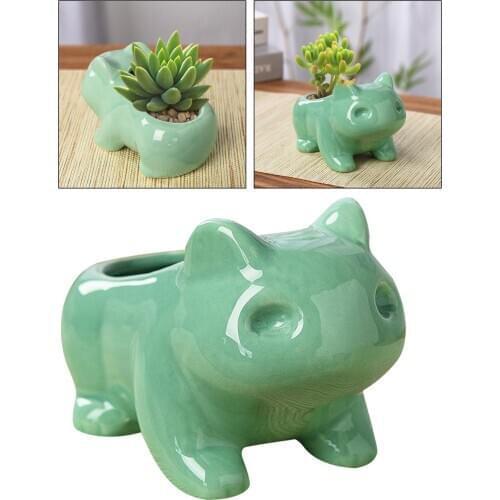 Cartoon Flower Pot Planter Succulent Cute Green Plants Flower Pot Desktop Decor Home Office Garden Decoration