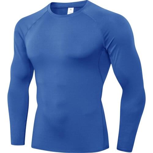 Fonoun Men Sport Running T-shirts Fitness Quick-drying Breathable High Elasticity Tight F01510
