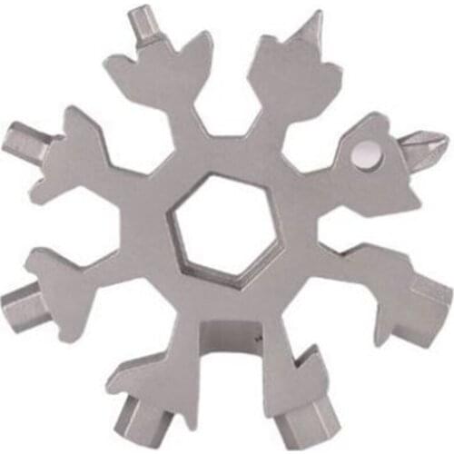 Outdoor cycle zone 18-in-1 Portable Multi Tool Stainless Steel Snowflake Shape Flat Cross Head Screwdriver