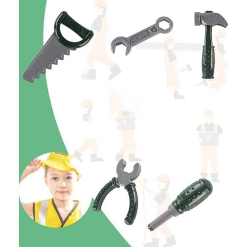 Simulation Repair Tool Set Engineer Pretend Playing Costume Construction Toys Dress Up Accessories