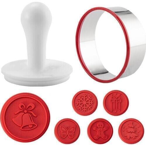 Silicone Cookie Stamps Set Biscuit Cookie Embossing Mold Safe Cookie Cutter Party Novelty Gift For Christmas Day