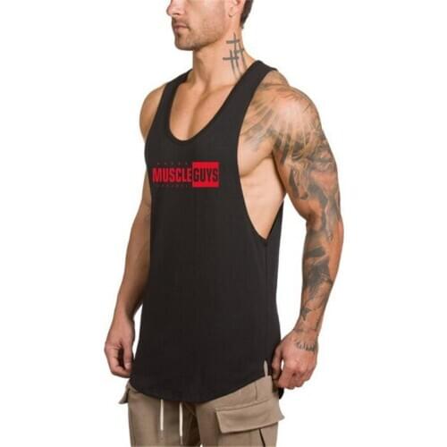 New Fashion Brand Mens Tank Top Workout Vest Gym Clothing Bodybuilding Musculation Fitness Singlets Sleeveless Sport Shirt