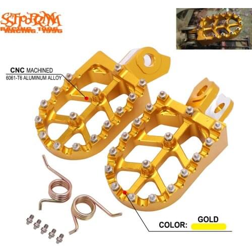 New Motocross Footrest Pedals Footpegs For Suzuki RMZ250 2010-2019 RMZ450 2008-2019 RMZ 250 450 Off-road Motorcycle Foot Pegs